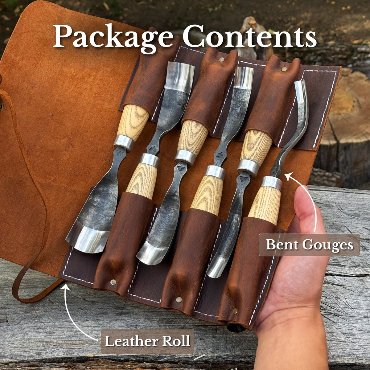6-Piece Long Bent Gouge Set - 9