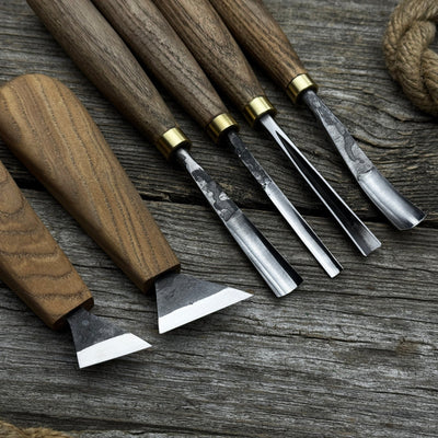 6 - Piece Wood Carving Tool Set – Knives, Gouges & Chisels for Detail Work - 5