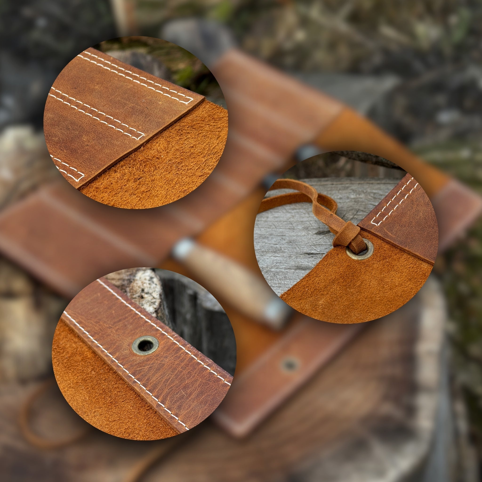 6 Pocket Leather Chisel Roll - 7