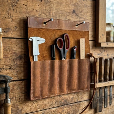 6 Pocket Leather Chisel Roll - 8