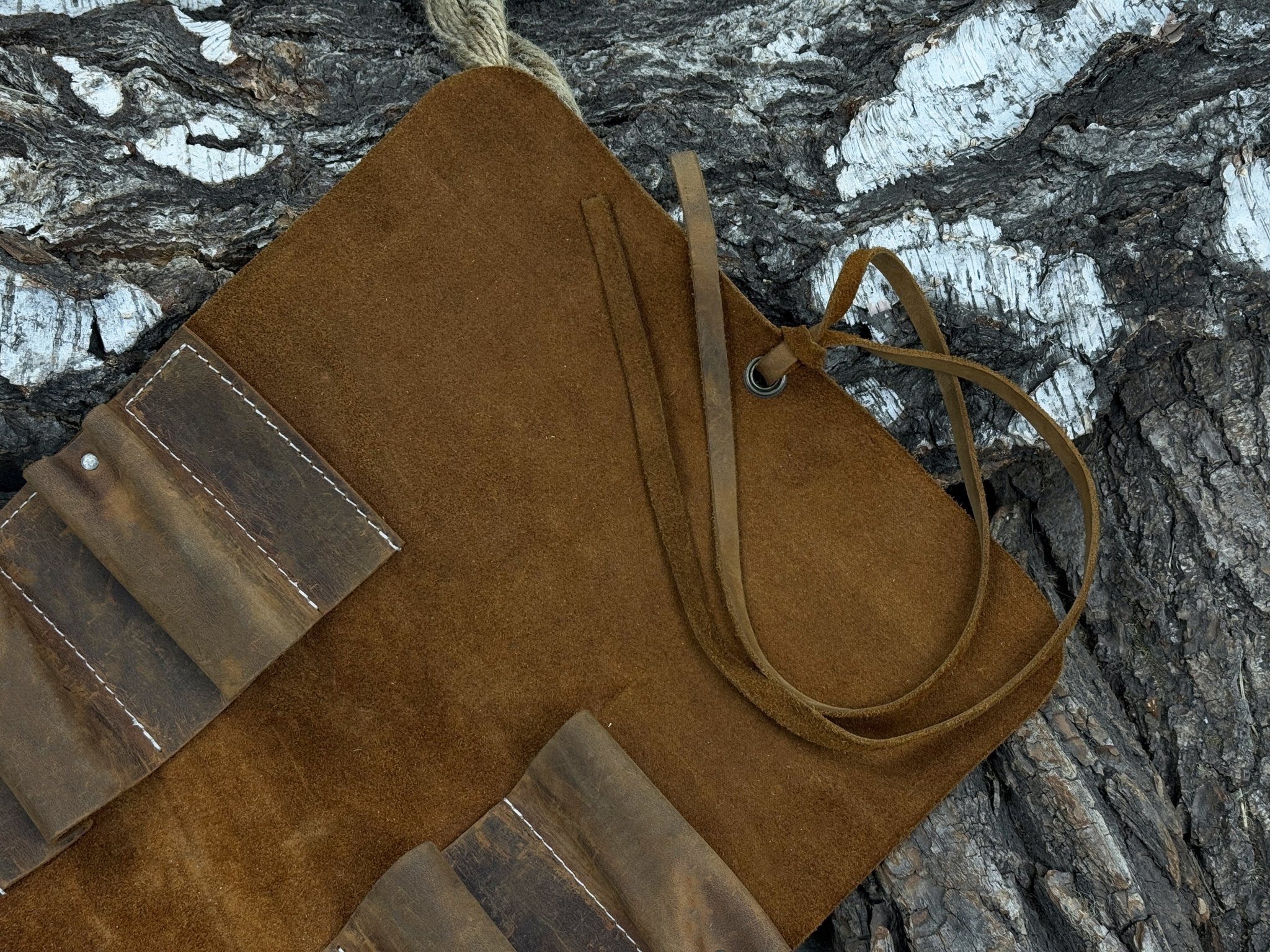 6 Pocket Leather Tool Roll - 6