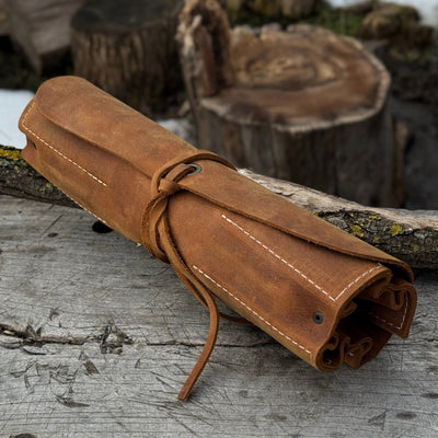 6 Pocket Leather Tool Roll - 8