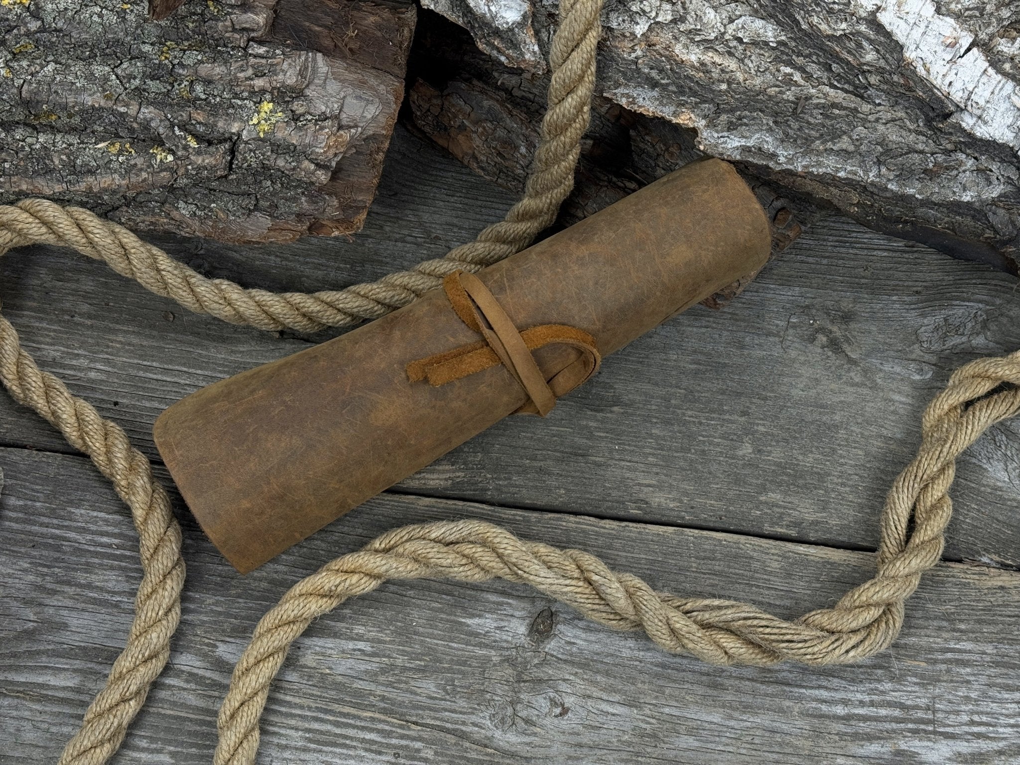 6 Pocket Leather Tool Roll - 5