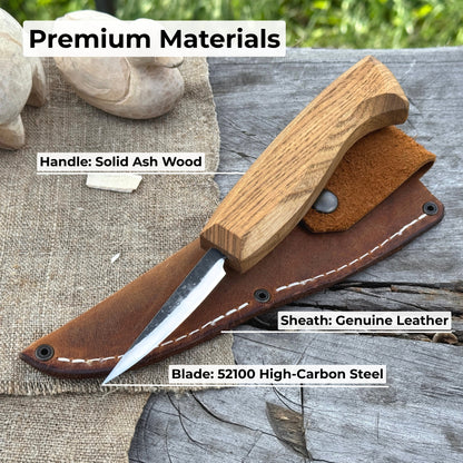 Handgeschmiedetes Kerbschnitzmesser, Klinge 4 cm