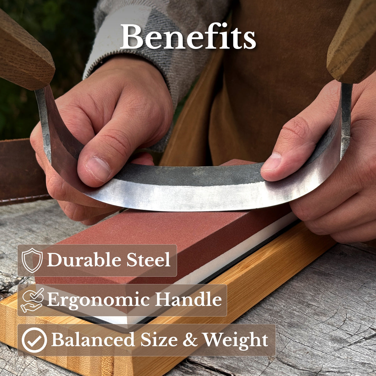 Half-Rounded Drawknife (Inshave), 15 cm / 5.9 in