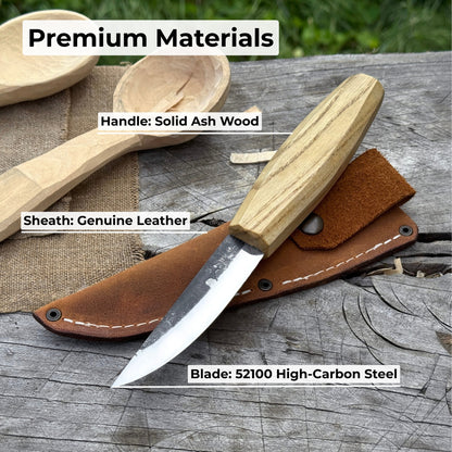 Hand-Forged Sloyd Knife, 9 cm (3.54 inches)