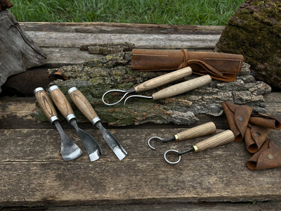 7 - Piece Spoon/Bowl Carving Tool Set - 1