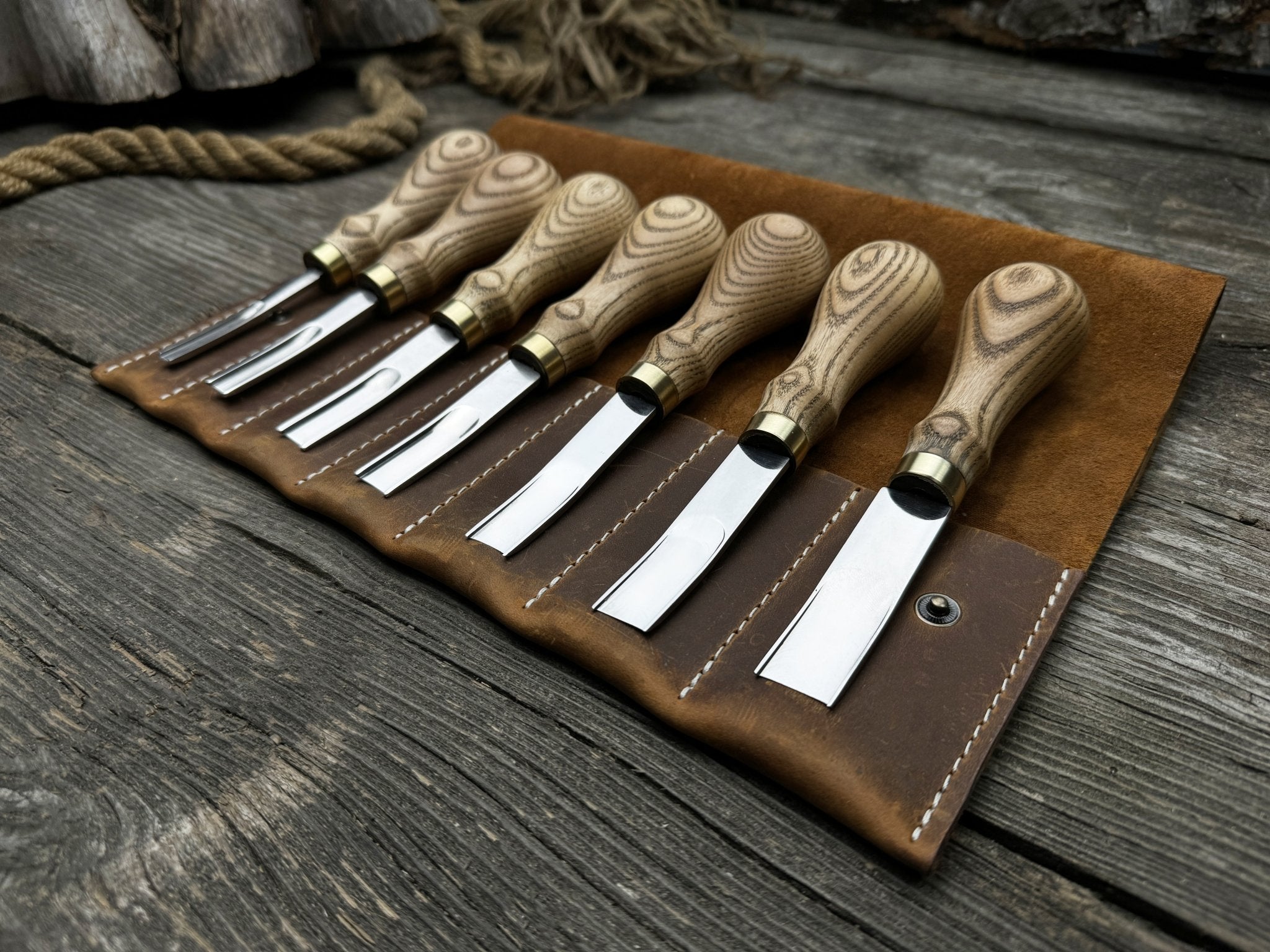 7 - Piece Leather Edge Skiver Set - 5