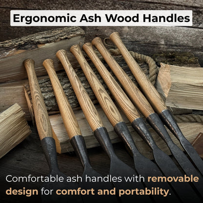 7 - Piece Long Timber Framing Chisel Set - 3