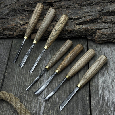 7 - Piece Wood Carving Chisel & Gouge Set - 8