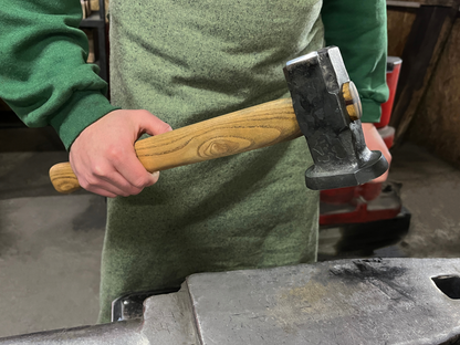 Hand-Forged Double Blacksmith's Hammer, 1.5 kg (3.3 lbs) - Forged Steel Tools