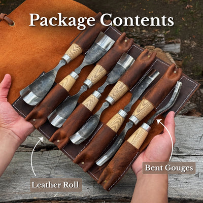 8-Piece Long Bent Gouge Set
