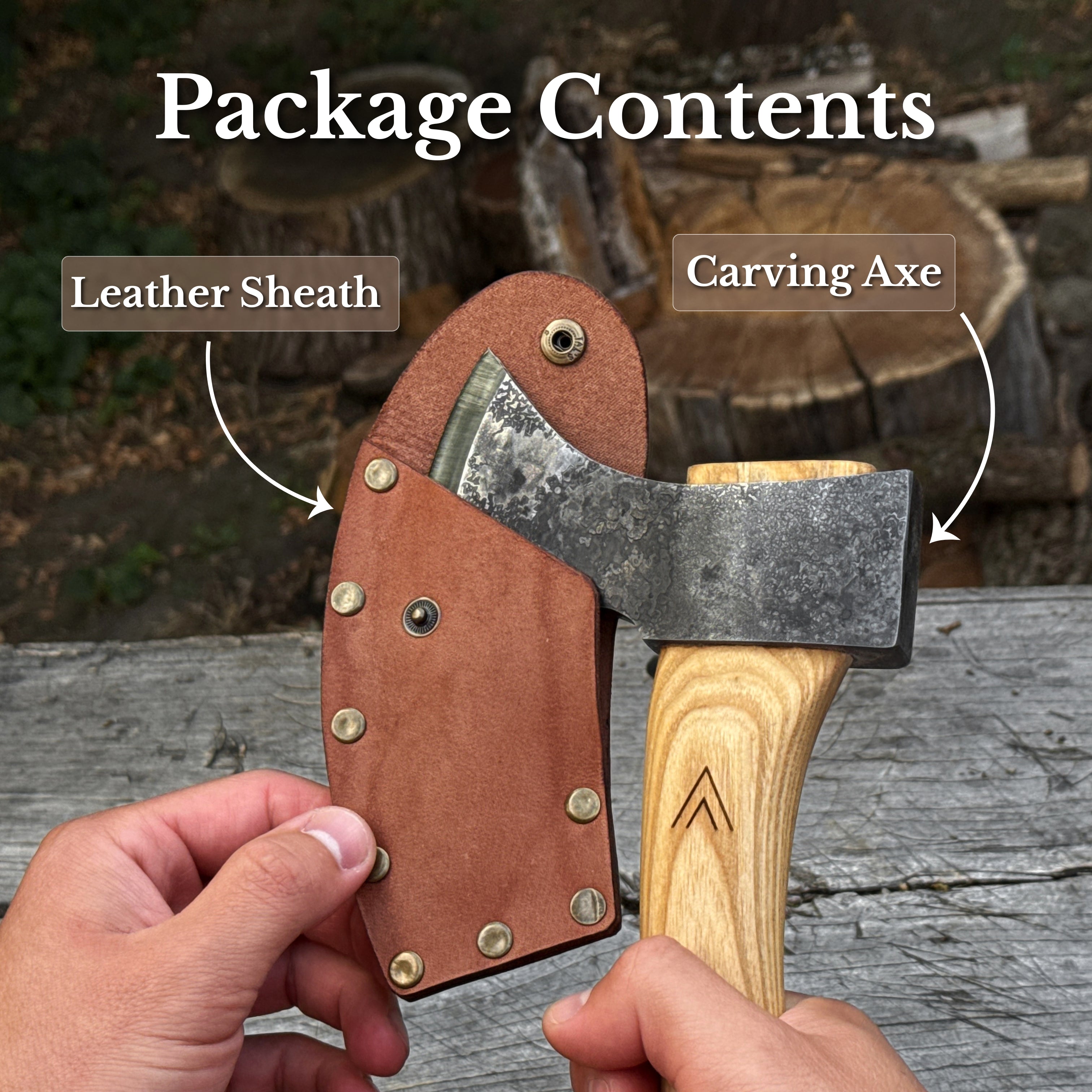 Axe with Leather Sheath