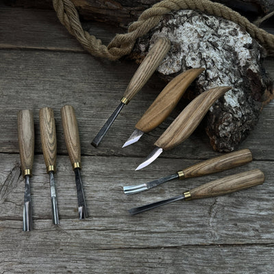 8 - Piece Large Wood Carving Tool Set - 7