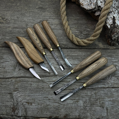 8 - Piece Large Wood Carving Tool Set - 9