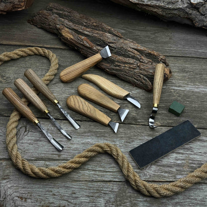 8 - Piece Spoon Carving Tool Set with Sharpening Board - 9