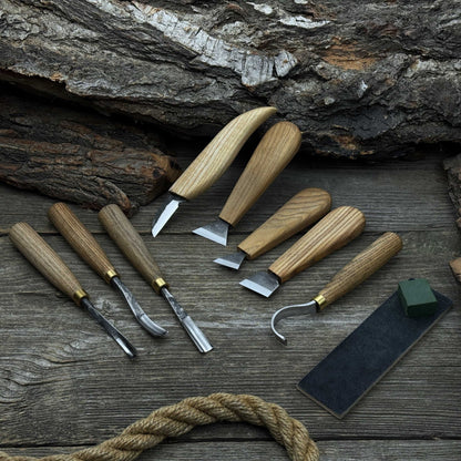 8 - Piece Spoon Carving Tool Set with Sharpening Board - 5