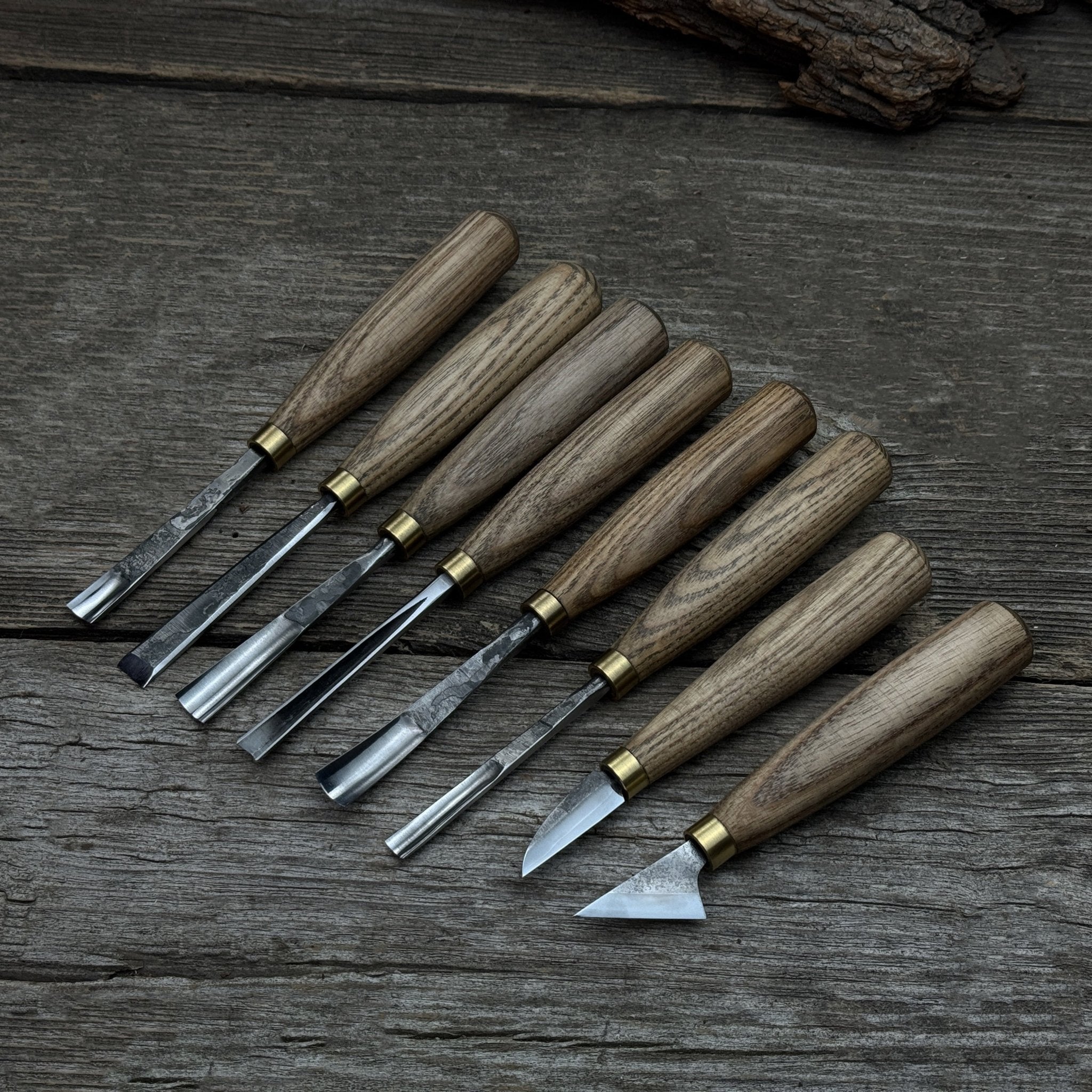 8-Piece Wood Carving Tool Set - Sharky Forged Steel Tools