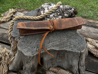 8 Pocket Leather Chisel Roll - 6