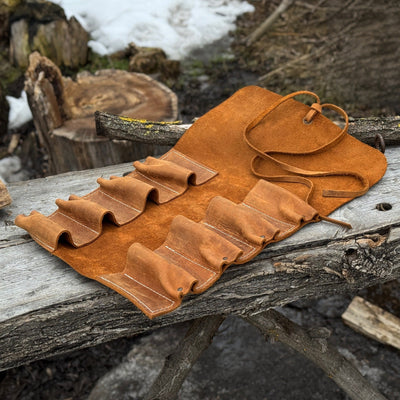 8 Pocket Leather Tool Roll - 19