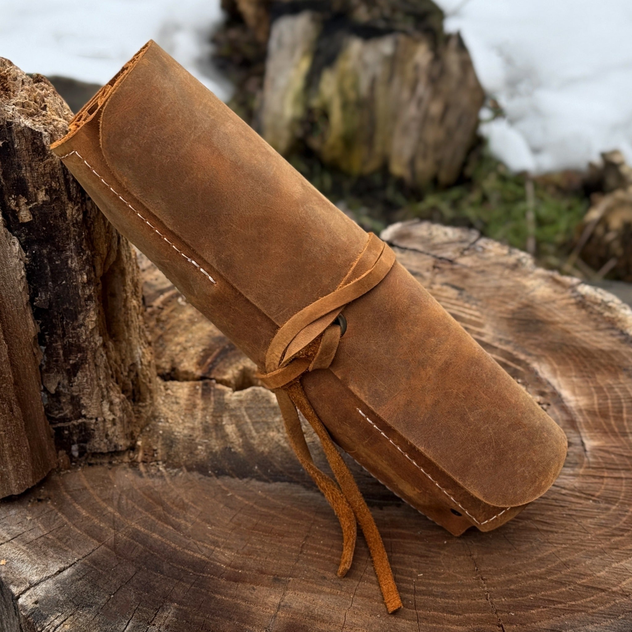 8 Pocket Leather Tool Roll - 8