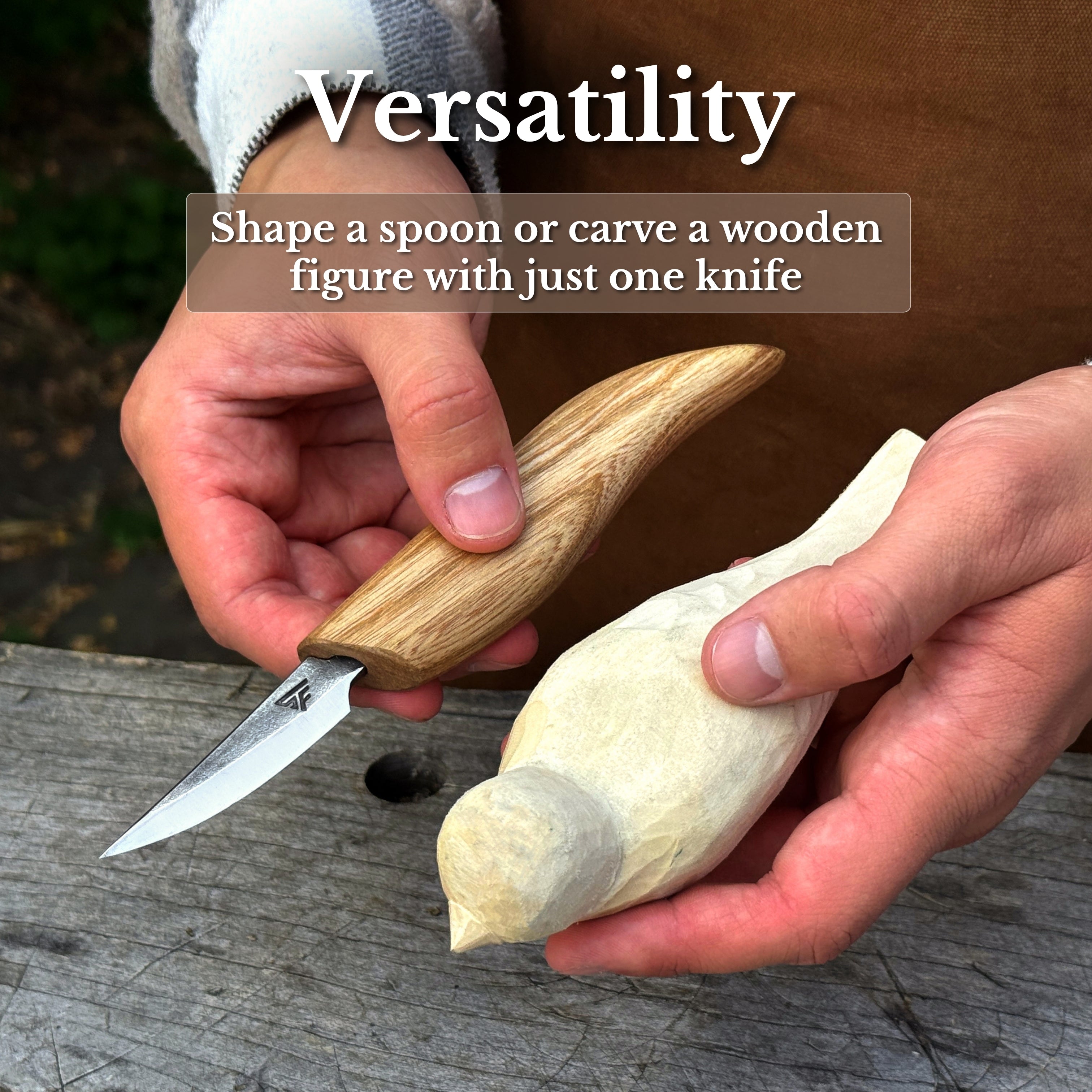 Whittling Sloyd Knife with Leather Sheath, 5.5 cm (2.16 inches)
