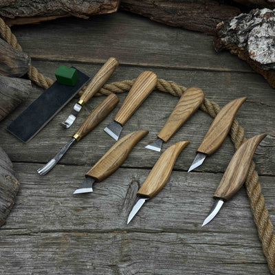 9 - Piece Spoon Carving Tool Set with Sharpening Board - 7