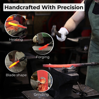 5-Piece Hand-Forged Carving Tool Set with Leather Sheath