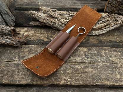 FST 2 Pocket Leather Tool Case