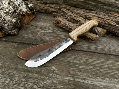 Hand-Forged Bushcraft Knife, 17 cm (6.7 inches) - Forged Steel Tools