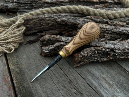 Hand-Forged Leather Awl - Forged Steel Tools