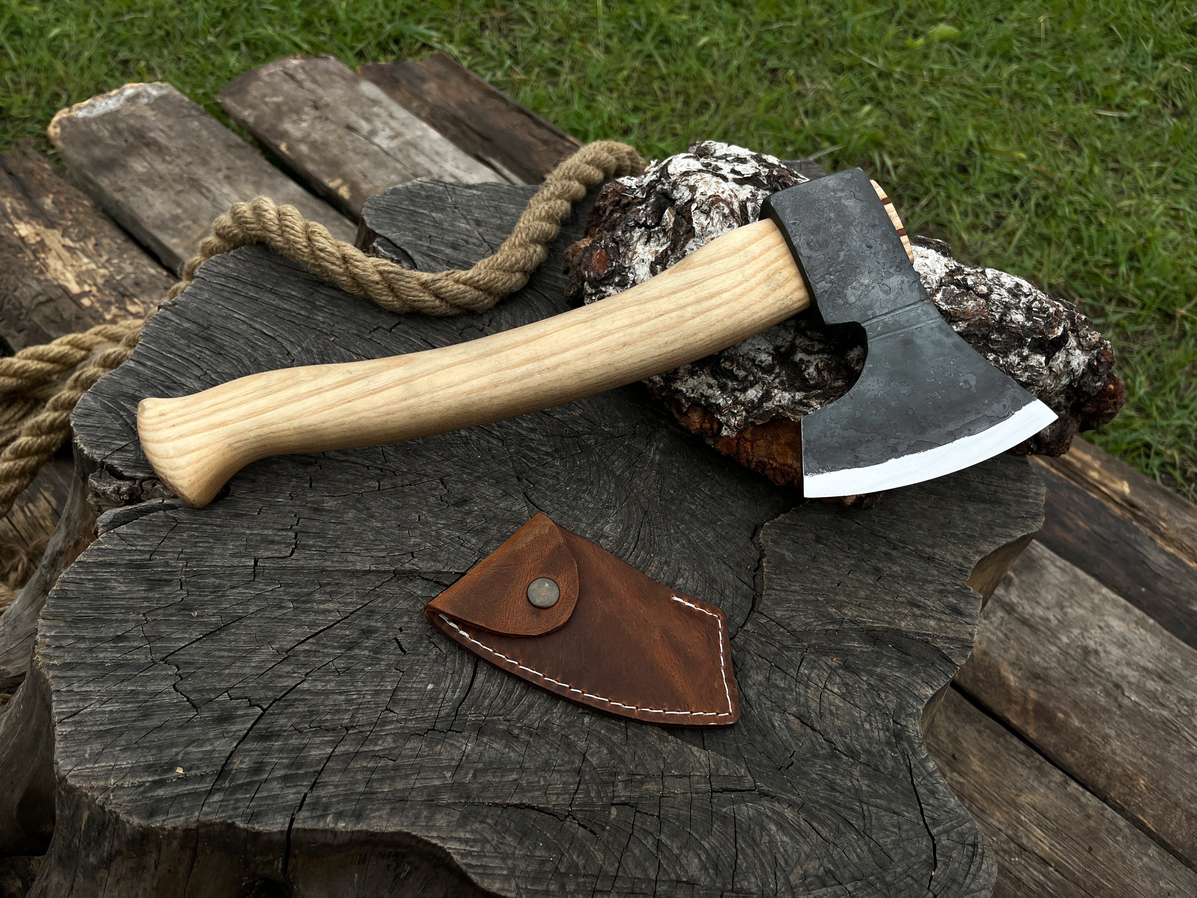 Hand-Forged Small Carving Axe, 26 cm (10.2 inches) - Forged Steel Tools