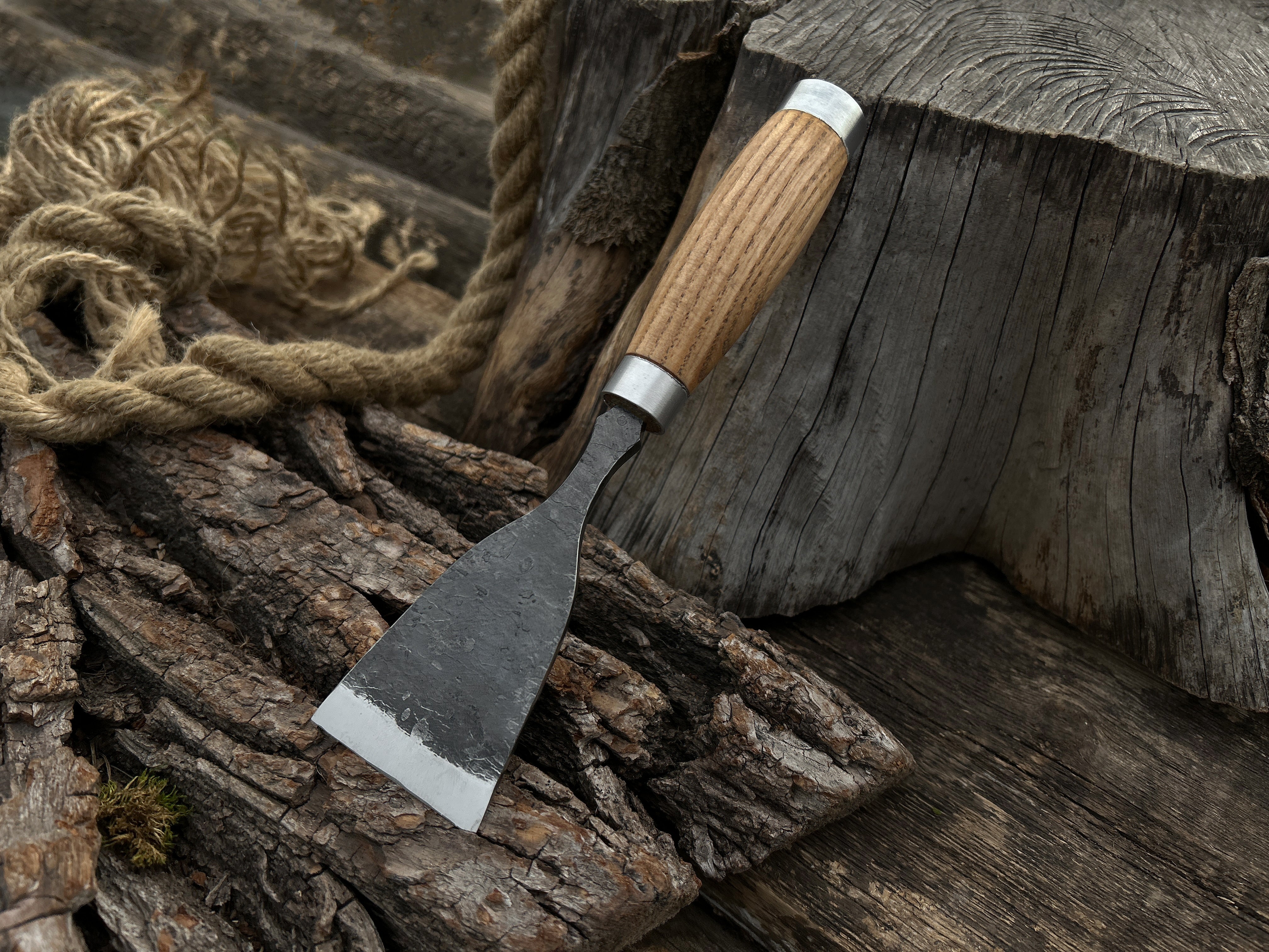 Hand-Forged Wood Carving Chisel, 10 - 50 mm (0.39 - 1.97 inches) - Forged Steel Tools