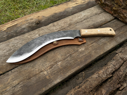 Hand-Forged Bushcraft Knife, 25 cm (9.8 inches) - Forged Steel Tools