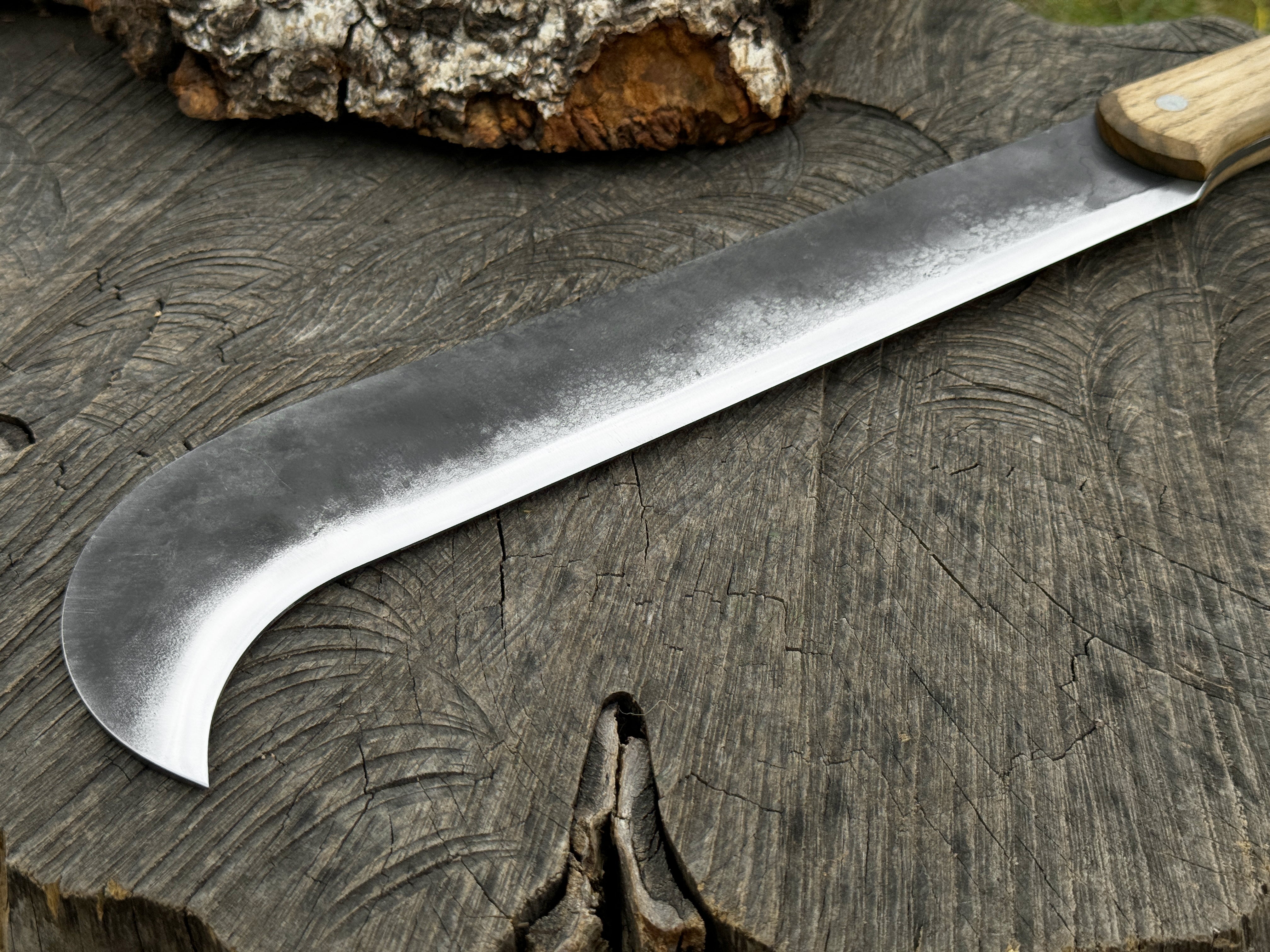 Hand-Forged Bushcraft Knife, 27 cm (10.6 inches) - Forged Steel Tools