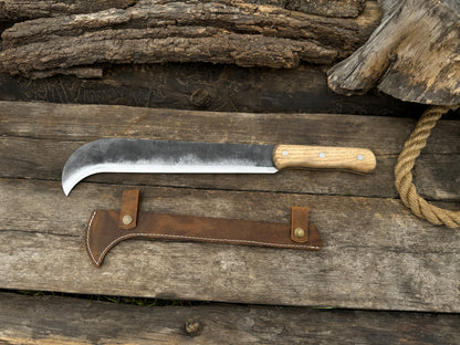 Hand-Forged Bushcraft Knife, 27 cm (10.6 inches) - Forged Steel Tools