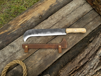 Hand-Forged Bushcraft Knife, 27 cm (10.6 inches) - Forged Steel Tools