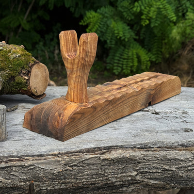 Handcrafted Wooden Axe Display Stand