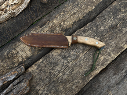 Hand-Forged Bushcraft Knife, 15.5 cm (6.1 inches) - Forged Steel Tools