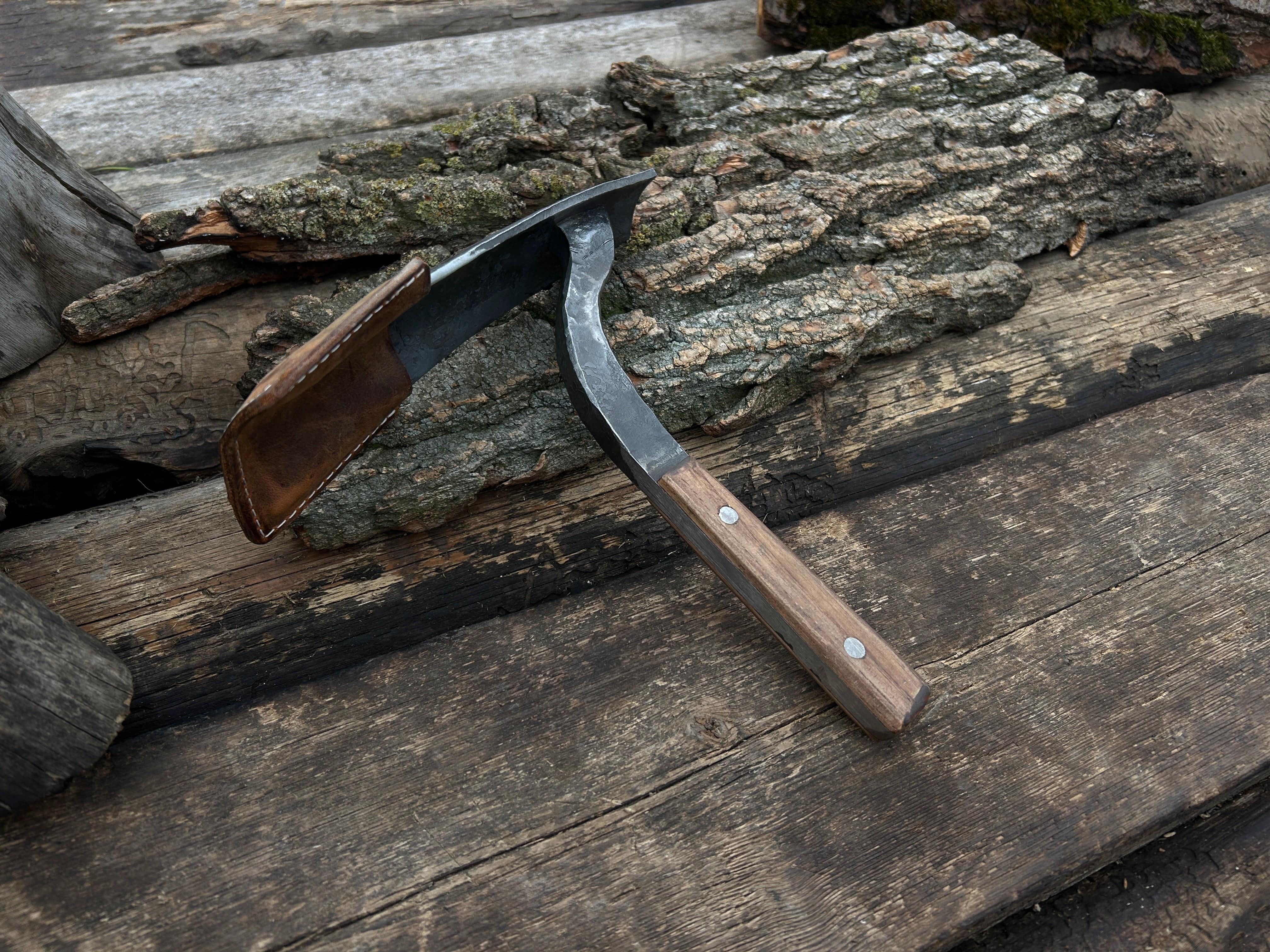 Large Hand-Forged Finnish Adze - Forged Steel Tools