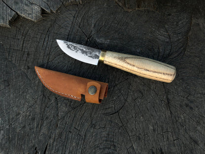 Hand-Forged Bushcraft Knife, 7 cm (2.8 inches) - Forged Steel Tools