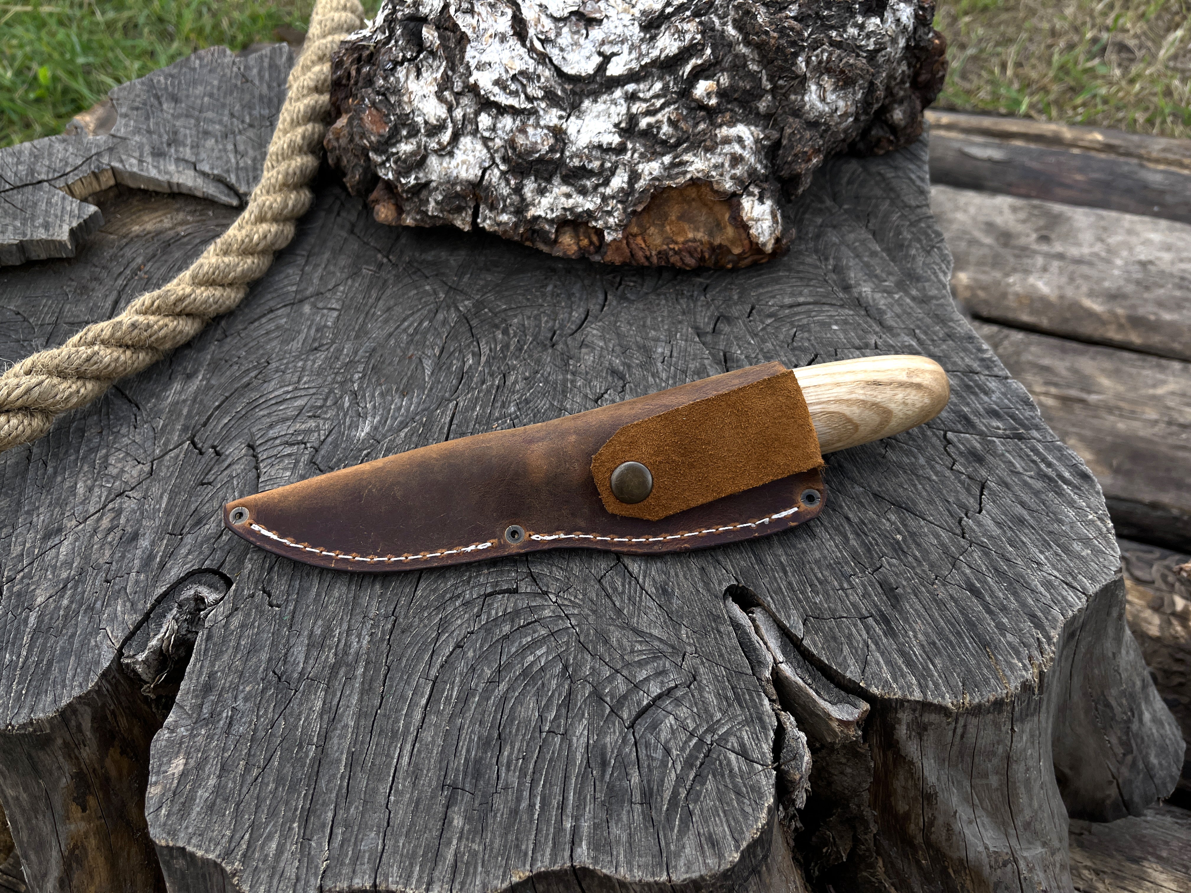 Hand-Forged Bushcraft Knife - Forged Steel Tools