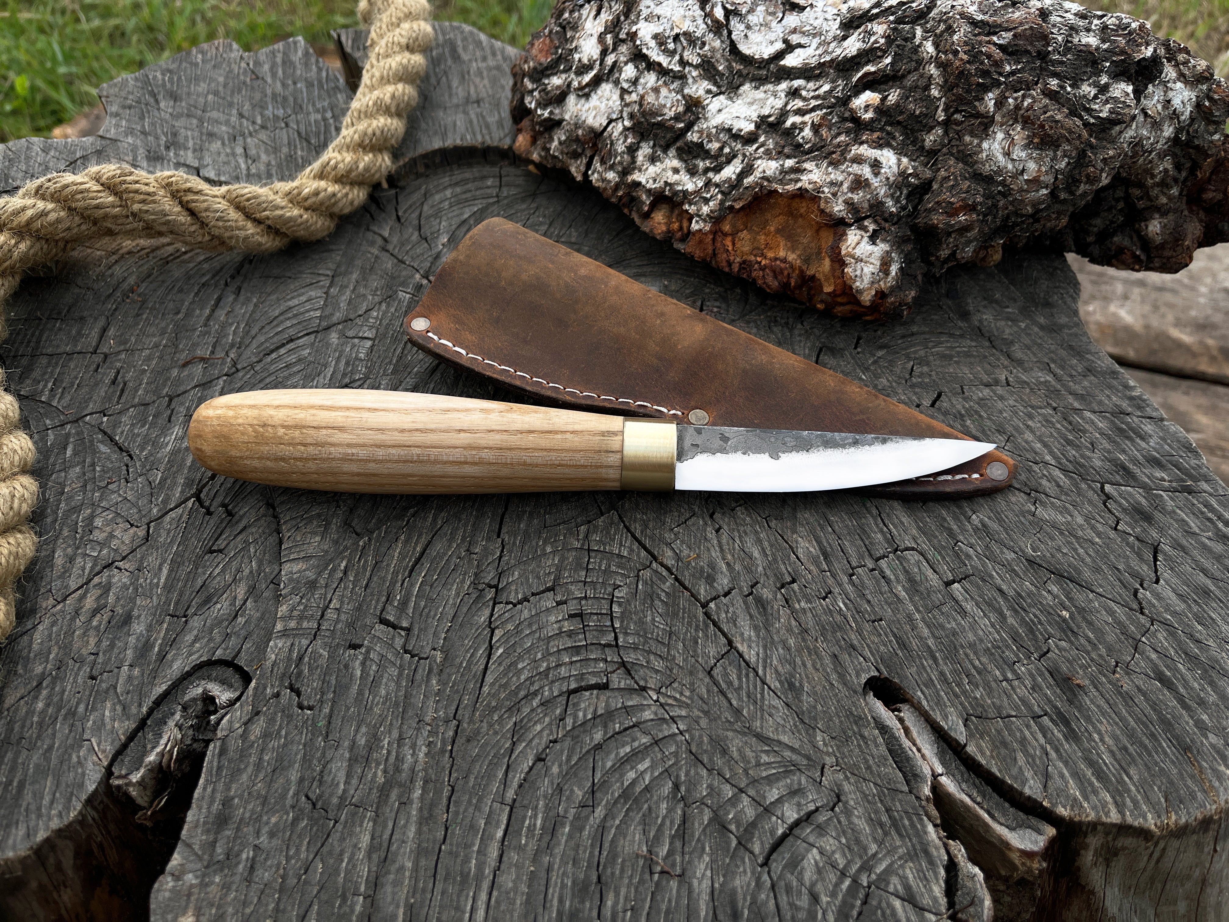 Hand-Forged Bushcraft Knife - Forged Steel Tools