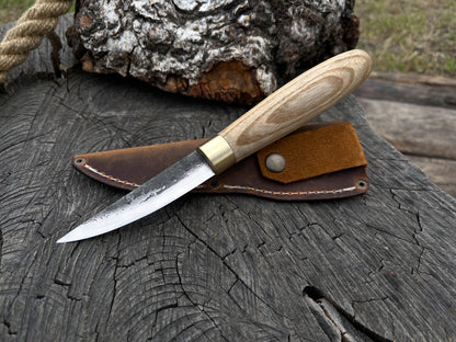 Hand-Forged Bushcraft Knife - Forged Steel Tools