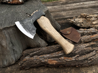 Hand-Forged Carving Axe - Forged Steel Tools