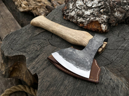 Hand-Forged Carving Axe - Forged Steel Tools