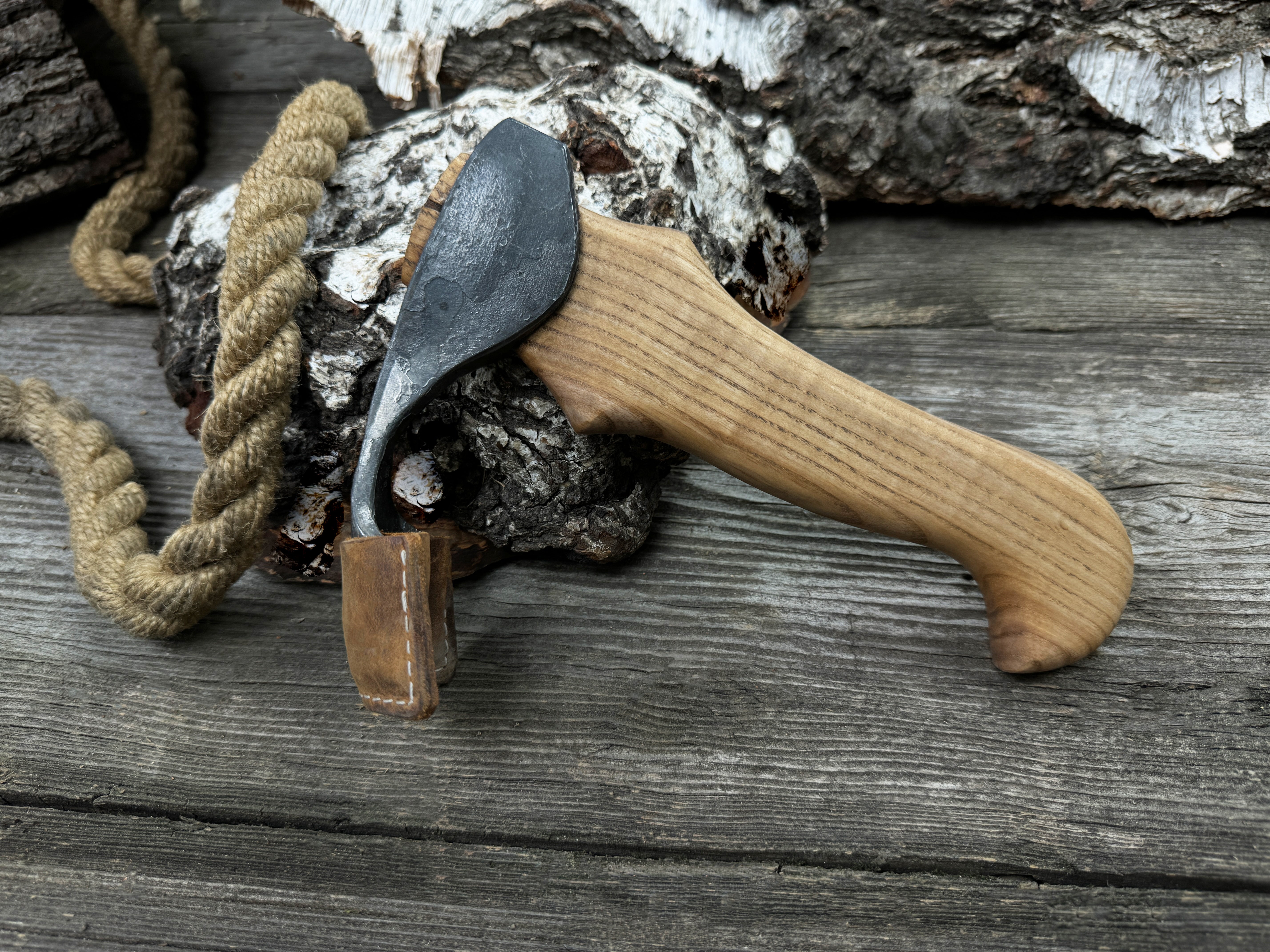 Small Kuksa Adze with Deep Curved (Round) Blade, 4.5 cm (1.8 in)