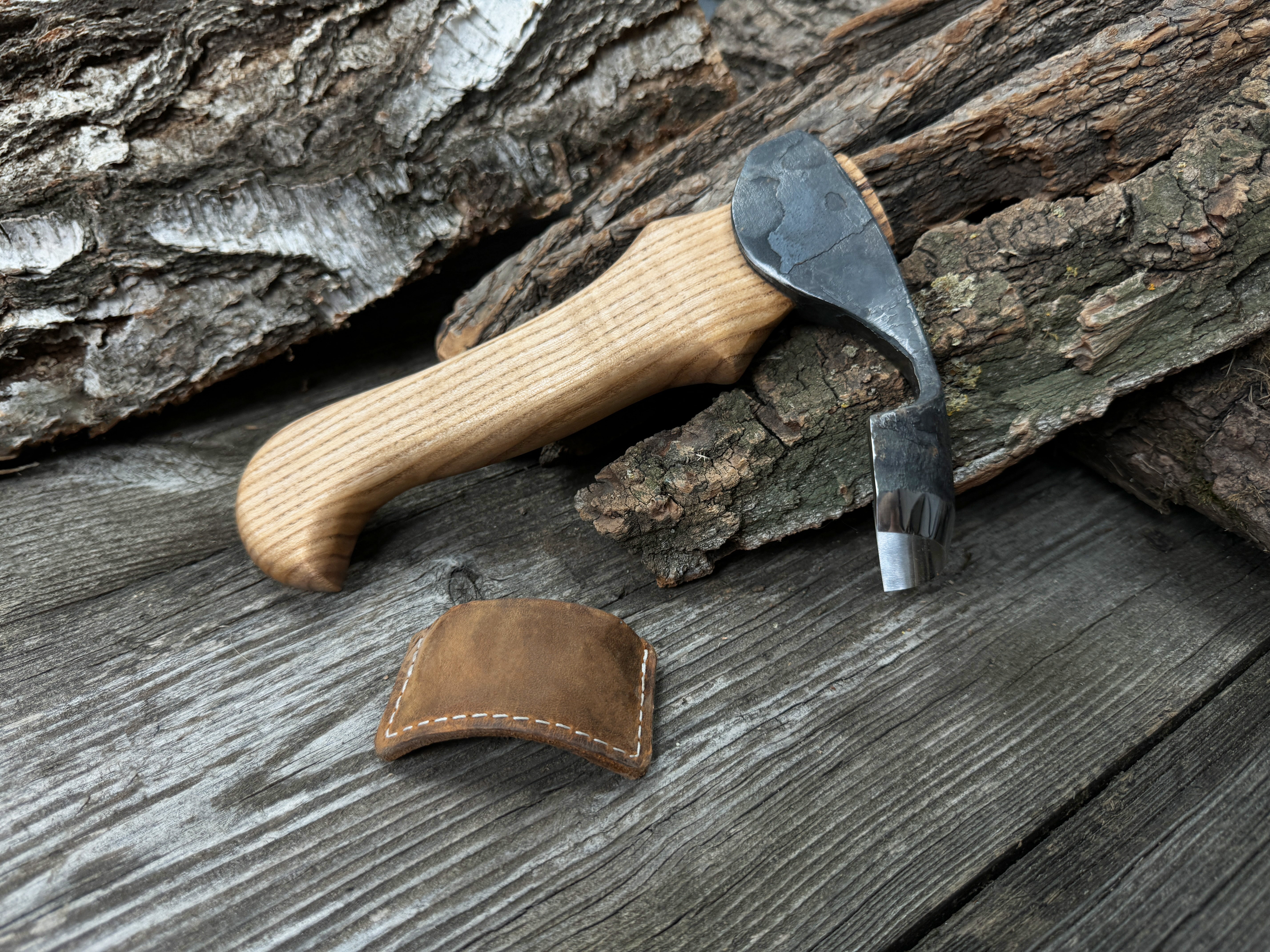 Small Kuksa Adze with Deep Curved (Round) Blade, 4.5 cm (1.8 in)