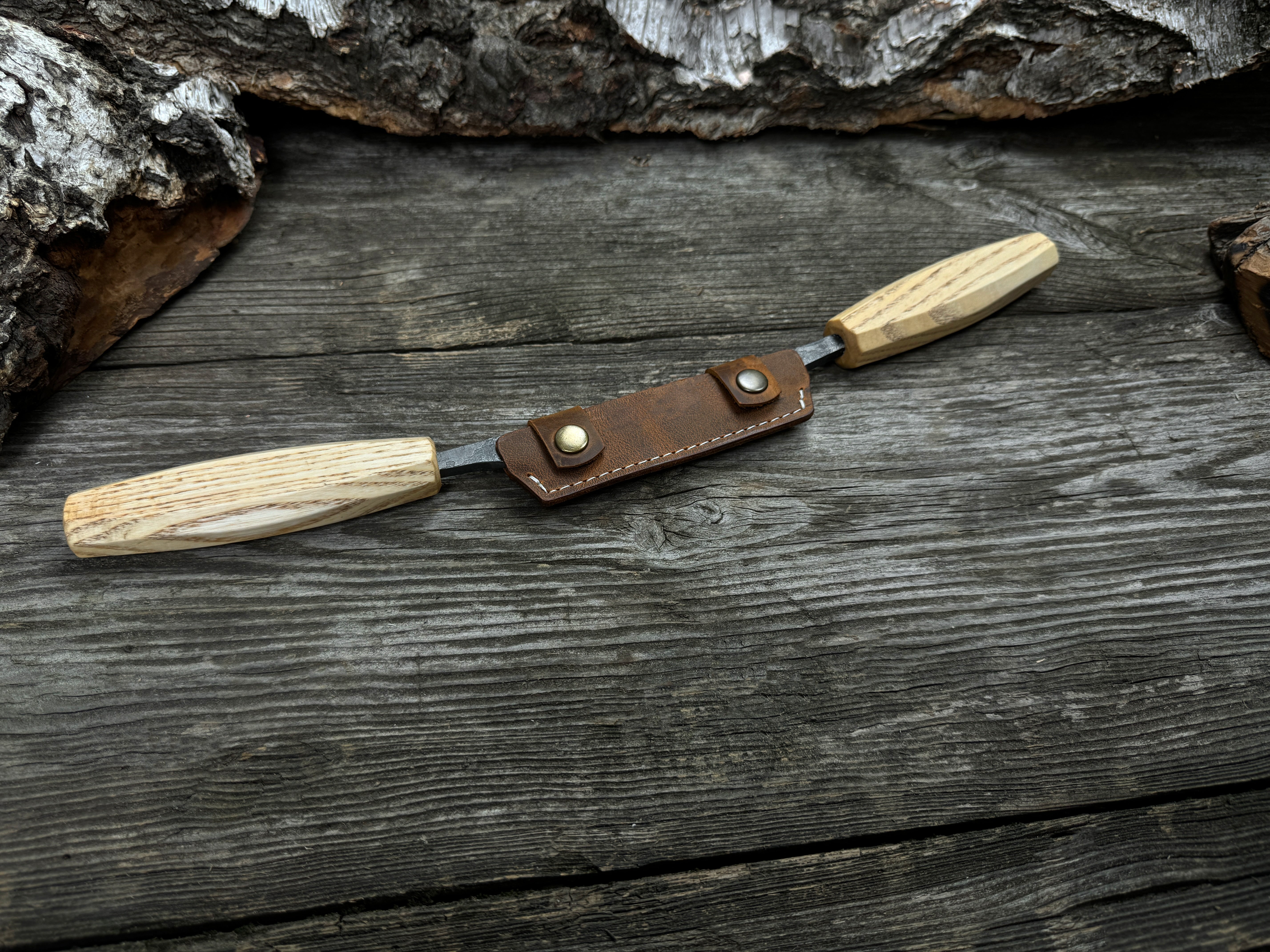 Handgeschmiedetes gerades Ziehmesser, Klinge – 26 cm (10,2 Zoll)