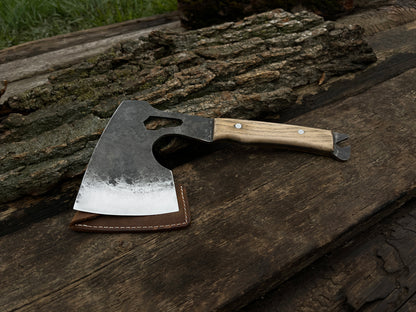 9.4" Hand-Forged Camping Axe, 0.64 kg (1.4 lbs) - Forged Steel Tools